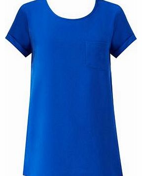 New Look Blue Crepe Pocket Front T-Shirt 3182129