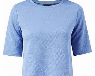 New Look Blue Geo Jacquard Boxy T-Shirt 3120980