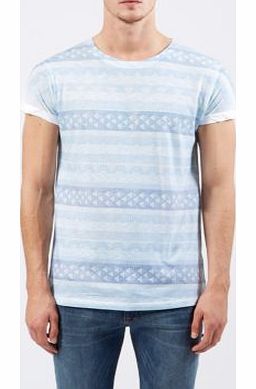 New Look Blue Geo Print T-Shirt 3256380