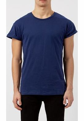 New Look Blue Roll Sleeve T-Shirt 3259256