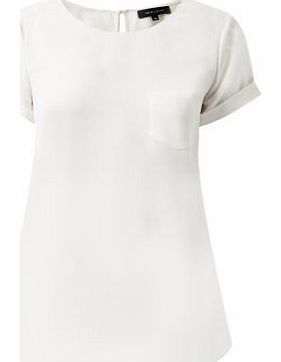 New Look Cream Crepe Longline T-Shirt 3267347