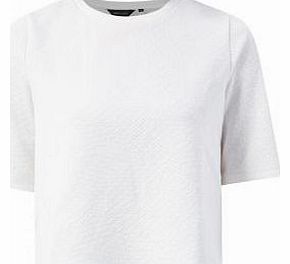 New Look Cream Jacquard Geo Print Boxy T-Shirt 3120974
