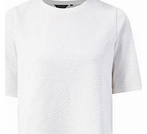 New Look Cream Jacquard Geo Print Boxy T-Shirt 3120978
