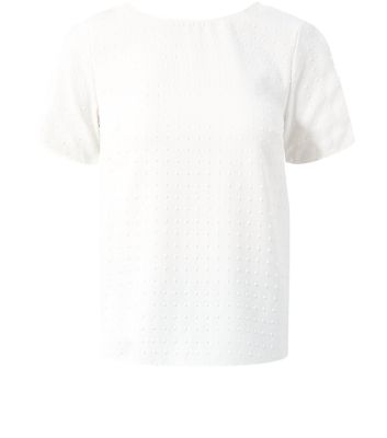 Cream Textured T-Shirt 3194992