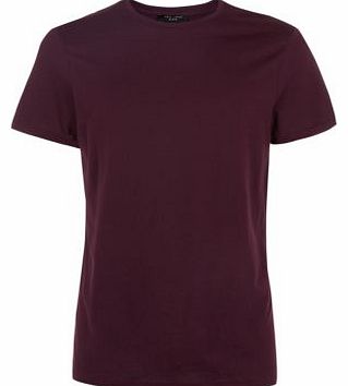 New Look Dark Purple Crew Neck T-Shirt 3212048