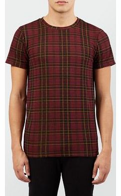 New Look Dark Red Check T-Shirt 3215876