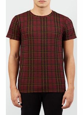 New Look Dark Red Check T-Shirt 3306814