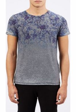 Grey Blurred Floral Printed T-Shirt 3259658