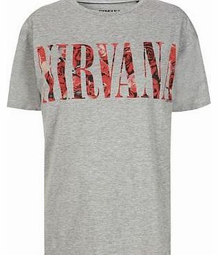 New Look Grey Nirvana Oversized T-Shirt 3172747