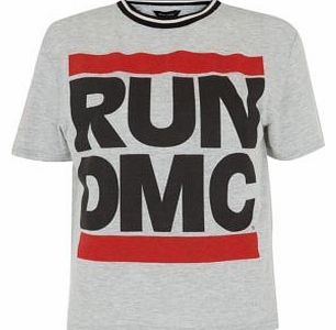 New Look Grey Run DMC Ribbed Neck T-Shirt 3223638