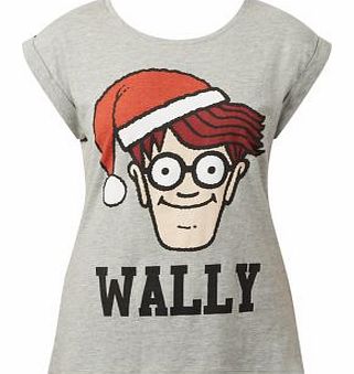 Grey Whereapos;s Wally Christmas T-Shirt 3312814