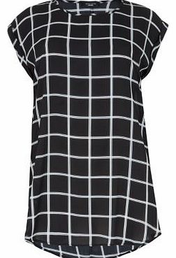 Inspire Black Check Longlline T-Shirt 3241297