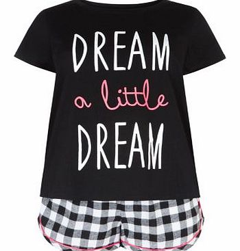 New Look Inspire Black Dream A Little Dream T-Shirt and