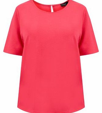 New Look Inspire Pink Textured T-Shirt 3221881