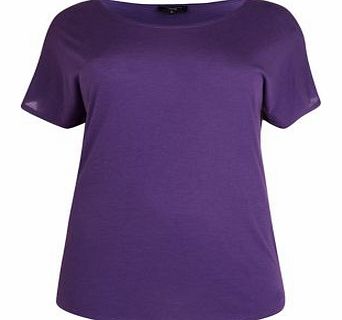 New Look Inspire Purple Plain T-Shirt 3322023