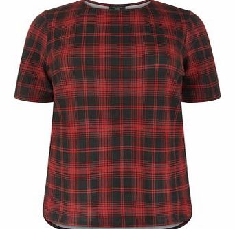 New Look Inspire Red Check T-Shirt 3274360