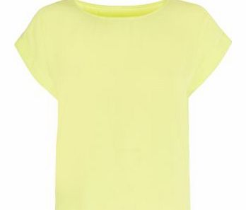 New Look Lime Green Crop T-Shirt 3129100