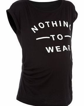 New Look Maternity Black Nothing To Wear T-Shirt 3305895