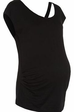 New Look Maternity Black Strappy Back T-Shirt 3232411
