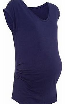 New Look Maternity Blue Roll Sleeve T-Shirt 3104748