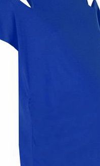 Maternity Blue Split Shoulder T-Shirt 3105099