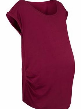 New Look Maternity Burgundy T-Shirt 3262382