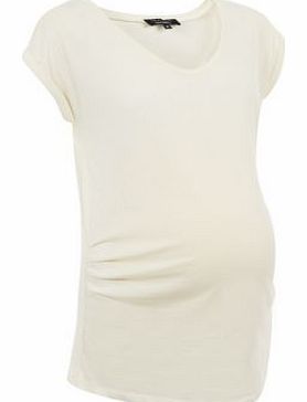 New Look Maternity Cream V Neck T-Shirt 3136177