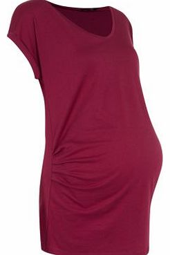 New Look Maternity Dark Pink Plain T-Shirt 3232351
