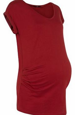 New Look Maternity Dark Red Plain T-Shirt 3232344