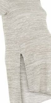 Maternity Grey Space Dye Split Side T-Shirt