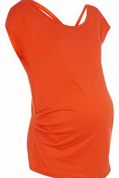 New Look Maternity Orange Strappy Back T-Shirt 3232415