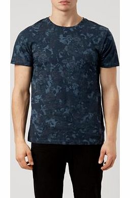 New Look Navy Floral Print T-Shirt 3280552