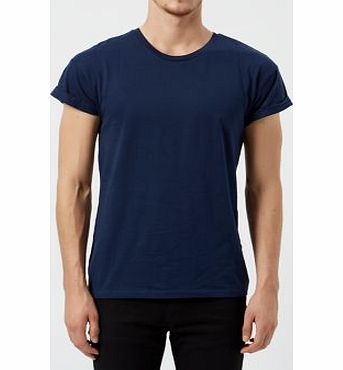 New Look Navy Roll Sleeve T-Shirt 3190502