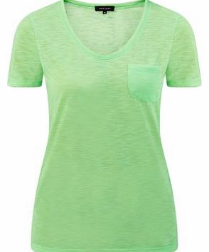 New Look Neon Green Pocket Front T-Shirt 3228283