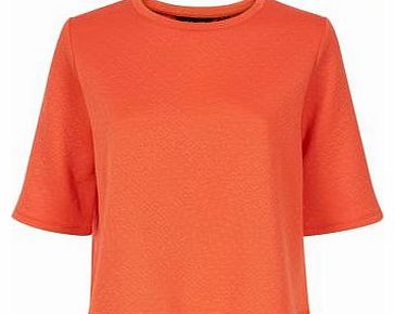 New Look Orange Jacquard Geo Print Boxy T-Shirt 3120987