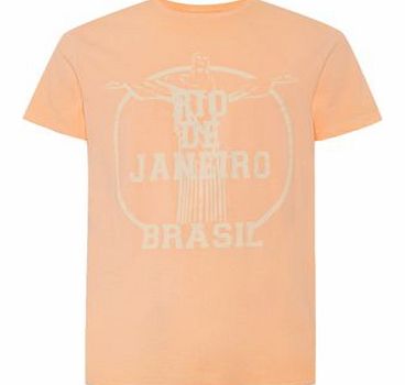 New Look Orange Neon Burnout Rio De Janeiro T-Shirt 3135466