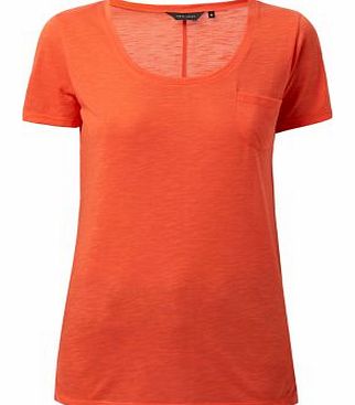 New Look Orange Seam Back Pocket Front T-Shirt 3268843