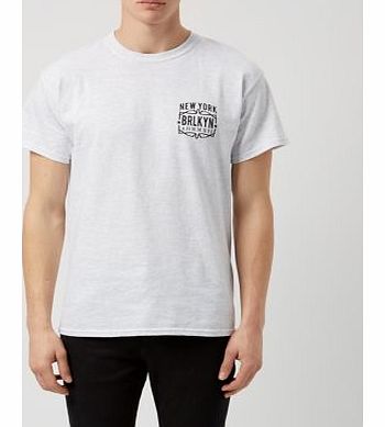 New Look Pale Grey New York Front and Back Print T-Shirt