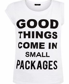 New Look Petite White Good Things T-Shirt 3298774