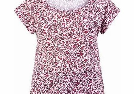 Purple Floral Print T-Shirt 3225992