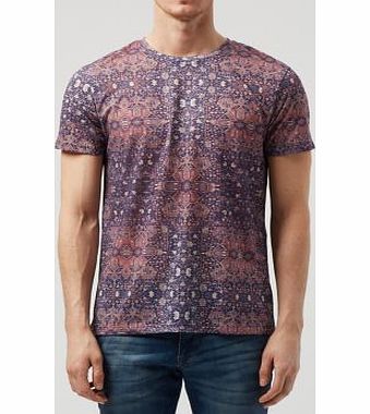 New Look Purple Floral Tile Print T-Shirt 3355543