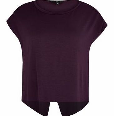 New Look Purple Wrap Back T-Shirt 3234256