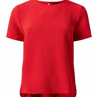 Red Crepe Bobble Textured T-Shirt 3272187