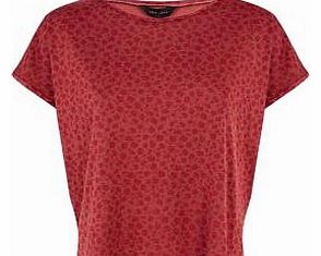 New Look Red Floral Print T-Shirt 3175332
