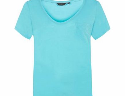 New Look Turquoise Basic Pocket T-Shirt 3092401