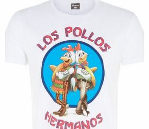 New Look White Los Pollos T-Shirt 3228020