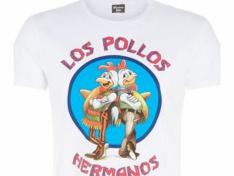 New Look White Los Pollos T-Shirt 3228022