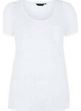 New Look White Seam Back Pocket Front T-Shirt 3228720