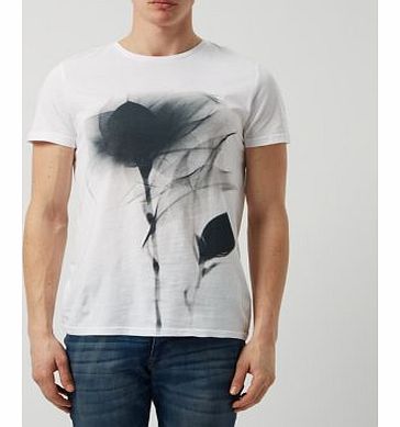 New Look White Smoky Rose T-Shirt 3320050