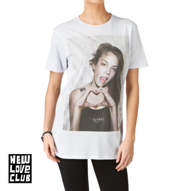 New Love Club Womens New Love Club Slave T-Shirt - Ice Blue